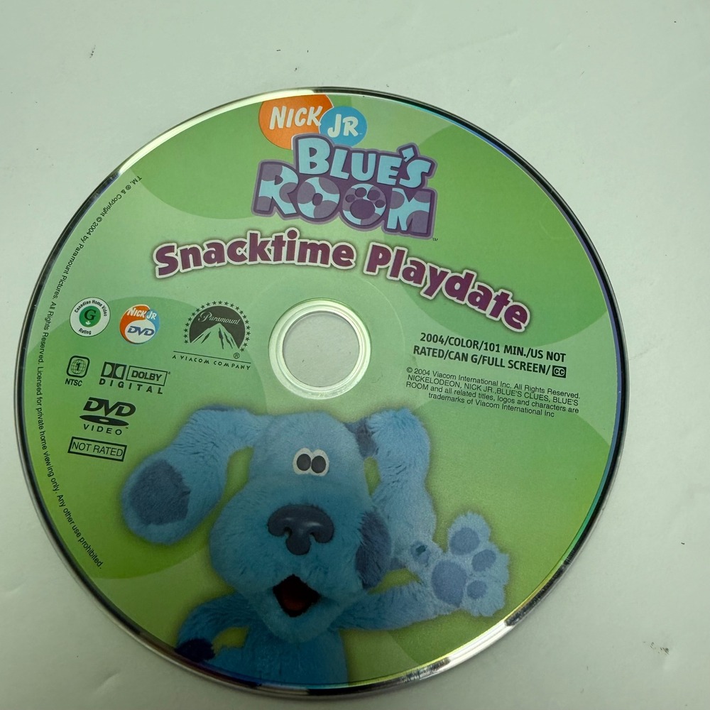Blue's Clues: Blue's Room Snacktime Playdate DVD 2004 Nick Jr